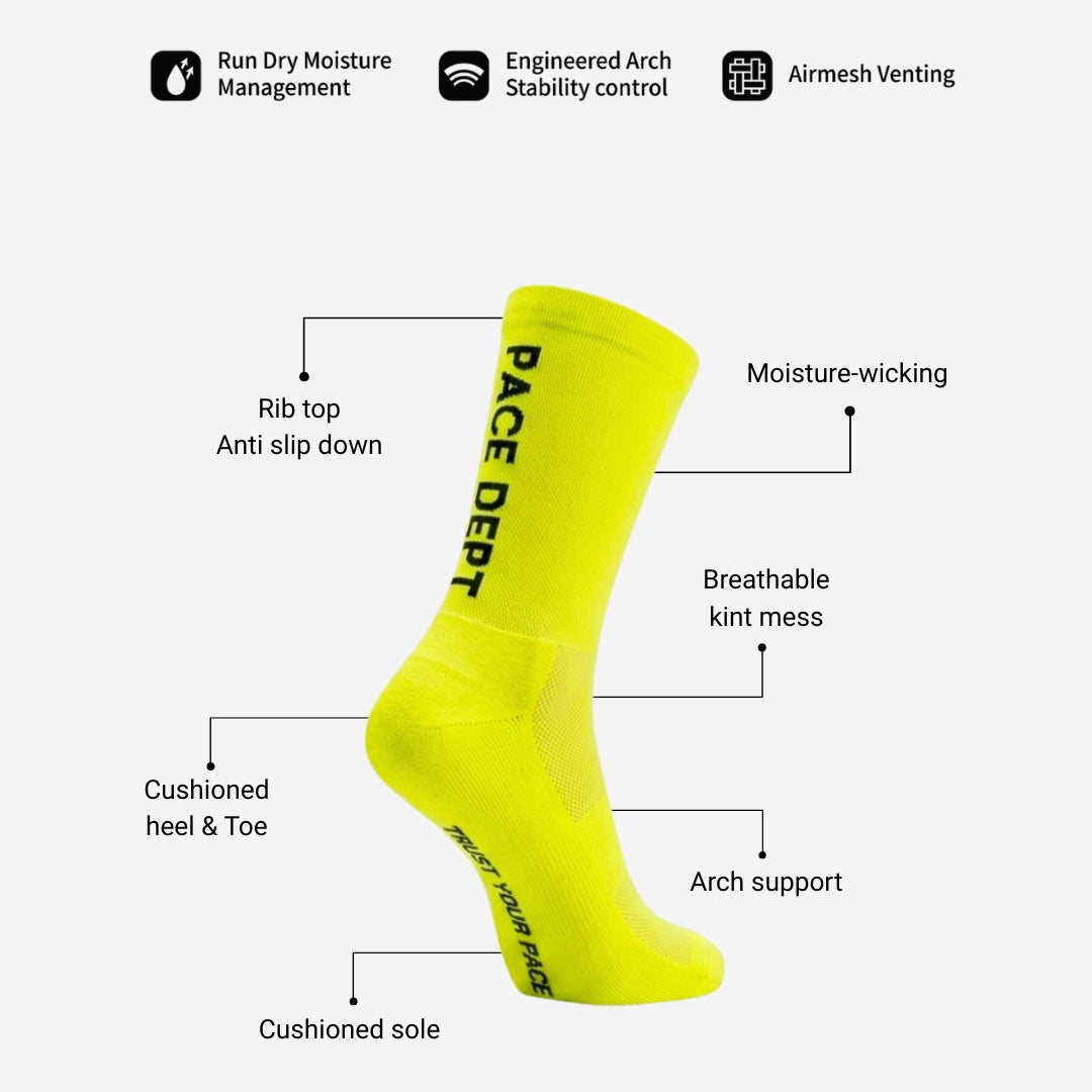 Pace Performance Socks | Neon