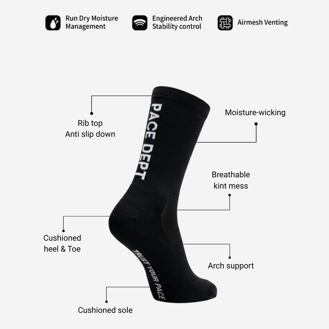 Pace Performance Socks | Black