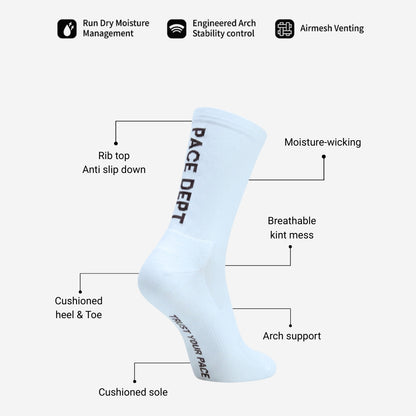 Pace Performance Socks | White