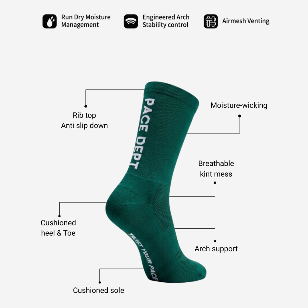 Pace Performance Socks | Forest Green