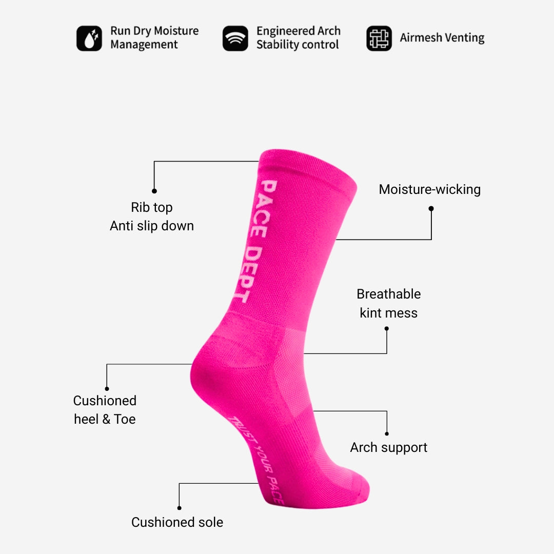Pace Performance Socks | Pink